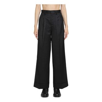 Junya Watanabe Dames, Broeken, Zwart, Maat: S Wol