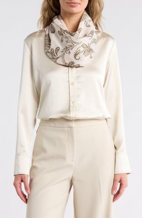 Steve Madden Paisley Satin Square Scarf in Olive at Nordstrom Rack