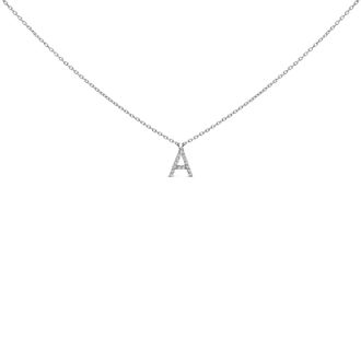 House of Brilliance 10K Gold Diamond Accent A-Z Block Initial Pendant Necklace