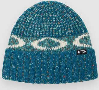 Oakley Ellipse Ribbed Beanie blau