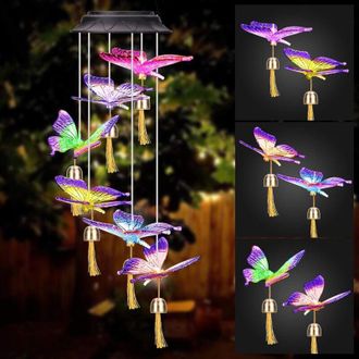 OEM Campana De Viento Espiral Led Solar Con Cambio De Color, Campana De Viento Para Exteriores Winzwon Para Jard&iacute;n, Resistente Al Agua, Decoraci&oacute;n Rom&aacute;nti