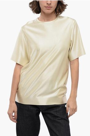 Jil Sander T-Shirt Girocollo in Viscosa Stretch taglia 44