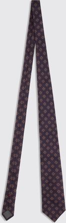 Brunello Cucinelli Geometric Print Pure Silk Tie with Loop