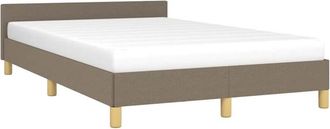 vidaXL Estructura de cama sin colchón tela gris taupe 120x200 cm Vidaxl