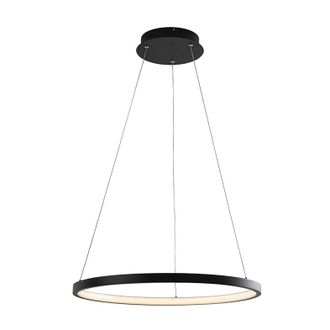 Rossini Illuminazione Zerum Sospensione Led 32w 3000k Nero - Lampada Anello In Alluminio Ip20 Design Minimale Per Ambienti Moderni - Rossini Group
