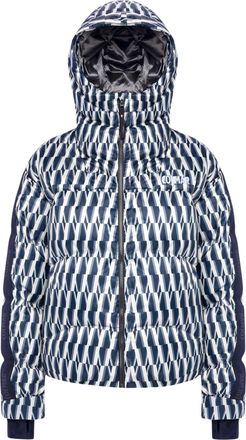 Colmar Puffy Cropped Down Jacket With Optical Print