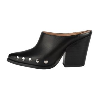 L37 Zilveren Sterren Muiltjes met Hak - Dames - Muiltjes - Zwart - 36 EU - Schoenen