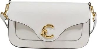 Coccinelle Cross Body Bags, female, White, Size: ONE SIZE Handbag with Inside Pocket and Shoulder Strap