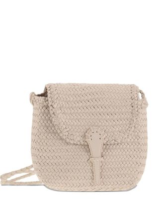 Dragon Geo geweven mini-crossbodytas - Beige