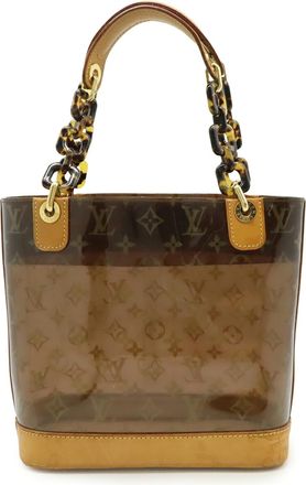 Louis Vuitton Brown Clear Monogram Vinyl Monogram Vinyl Coated Canvas Vinyl Leather Tote Bag (Pre-Owned)