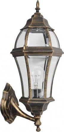 Fabrilamp Fabrilamp - Aplique Exterior Aluminio Becrux 1xe27 Neg/oro Ip44 59,5x25x26 Cm