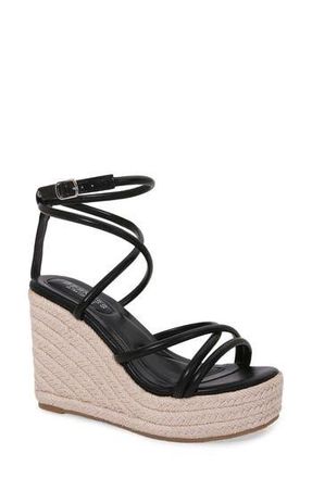 Berness Rhea Espadrille Wedge Sandal in Black at Nordstrom Rack, Size 8.5