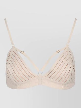 Elisabetta Franchi sheer bra top adjustable straps elastic band