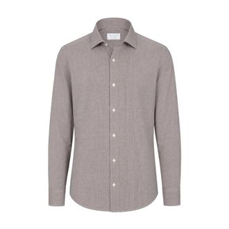 Xacus Gecustomiseerd overhemd met lange mouwen - Heren - Casual Overhemden - Bruin - M - Leer - Overhemden