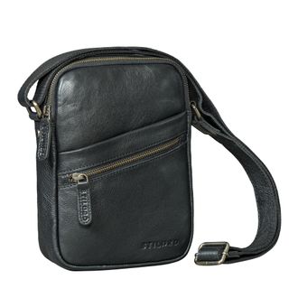 STILORD Naro Small Leather Crossbody Bag for Men - Genuine Leather Shoulder Bag Mens Compact Messenger for Tablet up to 10 Inch Ideal for Travel & Everyday Us