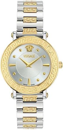 Versace Greca Sphere Two-Tone Bracelet Watch, 35mm in Two Tone at Nordstrom