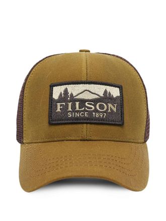 Junya Watanabe Cappello in cotone con inserto in rete - Marrone