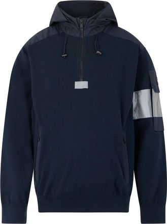 Paul & Shark Logo Patch Hoodie - Heren - Hoodies - Blauw - S - Katoen - Hoodies & sweatvesten