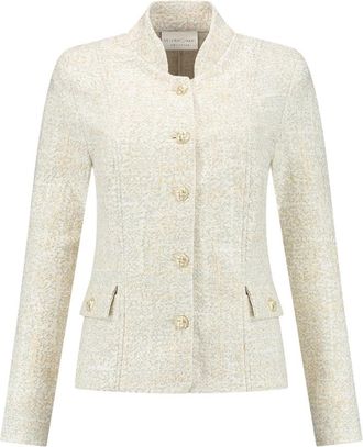Hart by Helena Hart Elegante Moderne Blazer Naturel Gigi Lux - Dames - Blazers - Wit - M - Polyester - Jassen