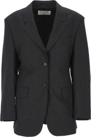 Filippa K Black Pinstripe Jacket