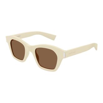 Saint Laurent SL 592 Sunglasses - unisex - Saint Laurent - Sunglasses - Beige - 47 MM - Accessories