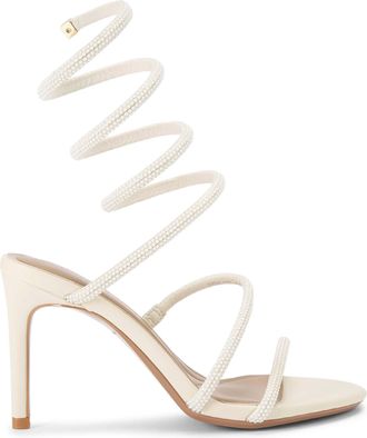 Kurt Geiger Womens Athena Sandals - Cream Fabric - Size UK 6