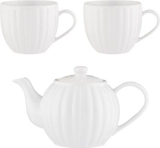 Price & Kensington White Teapot & Mugs