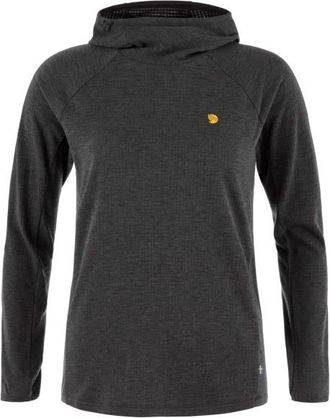 Fj&auml;llr&auml;ven Bergtagen Midlayer Hoodie Merinoshirt f&uuml;r Damen | schwarz