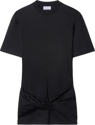 Off-white Arrow Twist T-shirt - Dames - Korte kleedjes - Zwart - L - Katoen - Kleedjes