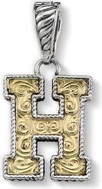 Samuel B. Two-Tone Initial Pendant in Silver/gold H at Nordstrom Rack