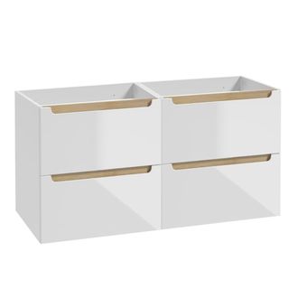 Petits Meubles Mueble bajo lavabo 4 cajones estratificado Blanco