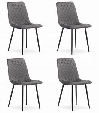 OEM Silla Turin - Terciopelo Gris Oscuro X 4