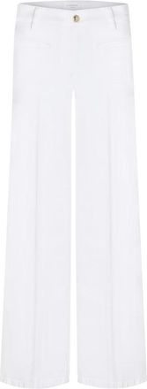 Cambio Wijde broek - Dames - Wijde Broeken - Wit - 2XL - Broeken