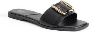 New York & Company Wenda Buckle Slide Sandal in Black at Nordstrom Rack, Size 10