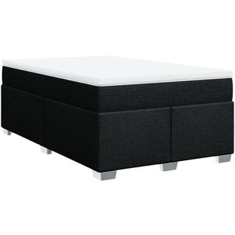 vidaXL Vidaxl - Cama Box Spring Con Colch&oacute;n Tela Negro 120x200 Cm