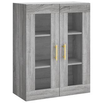 Berkfield Home Wall Mounted Cabinet Grey Sonoma 69.5x34x90 cm