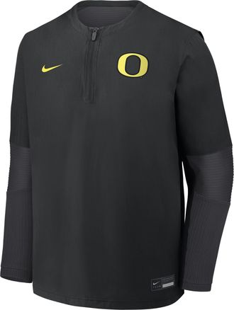 Nike Oregon Dugout Nike Mens Dri-FIT College 1/4-Zip Long-Sleeve Windshirt in Black | 04HD166NUON-39L