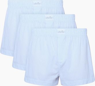 Ellesse Mens LaBotte 3 Pack Boxer Short - White/Light Blue - Size: 35/34/32