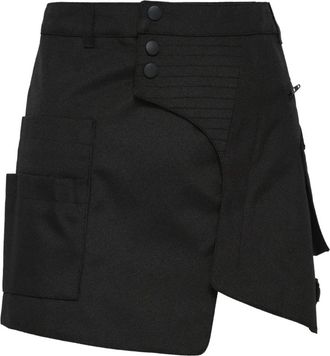 Bonbom carpenter-pocket mini skirt - women - Fabric - M - Black