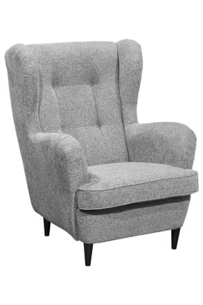 CARRYHOME Ohrensessel, Grau, Textil, Buche, massiv, 78x102x98 cm, Wohnzimmer, Sessel, Ohrensessel