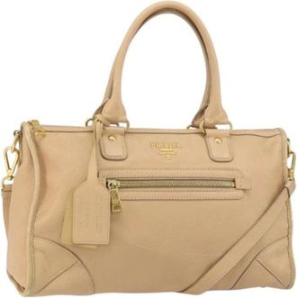Prada Pre-owned Handbags, female, Beige, Size: ONE SIZE Pre-owned Vintage Handbag