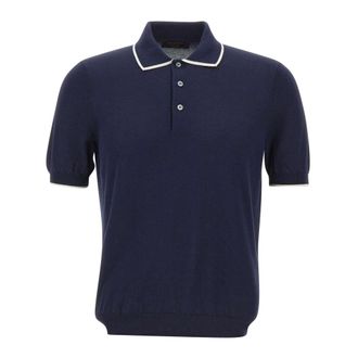 Gran Sasso Polo Shirt - male - Gran Sasso - Polo Shirts - Blue - XL - Tops