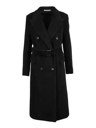 Tagliatore Angora Virgin Wool Double-Breasted Coat With Flap Pockets