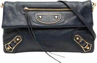 Balenciaga Pre-owned Clutches, female, Blue, Size: ONE SIZE Pre-owned The Envelope Clutch