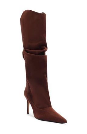 Schutz Maryana Up Slouch Pointed Toe Boot in Root Brown at Nordstrom Rack, Size 8.5