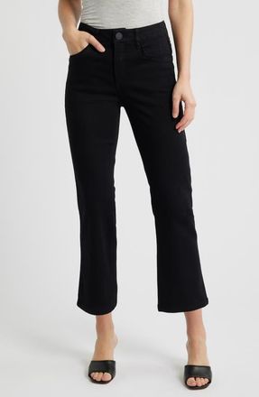 Wit & Wisdom Bennett High Waist Ankle Barely Bootcut Jeans in Black at Nordstrom, Size 00P