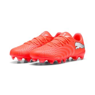 Puma Fussballschuh PUMA FUTURE 9 PLAY FG/AG WNS, Damen, Gr. 40, glowing rot, puma wei&szlig;, puma schwarz, puma silber, Synthetik, Schuhe Fussballschuh, f&uuml;r Ras