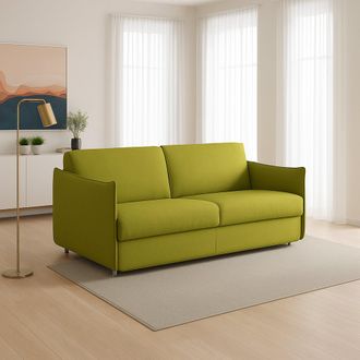 Dmora Sof&aacute; Fijo 2 Plazas Varedo, Desenfundable, Hidrorrepelente, Hecho En Italia, Lavable, 180x95x90h Cm Verde