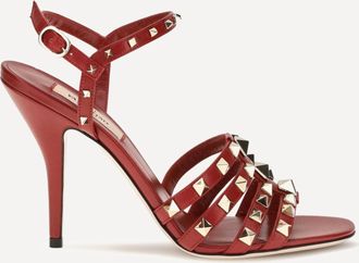 Valentino Garavani Sandali Rockstud in capretto Woman 37.5