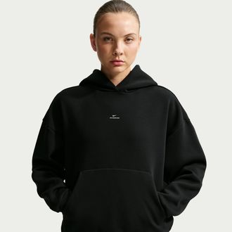 Nike Womens Standard Issue Brushed Pullover Basketball Hoodie in Black | JA0888-010